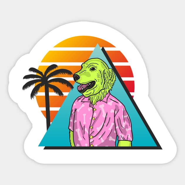 80s Dog Sticker by PandanaApparel